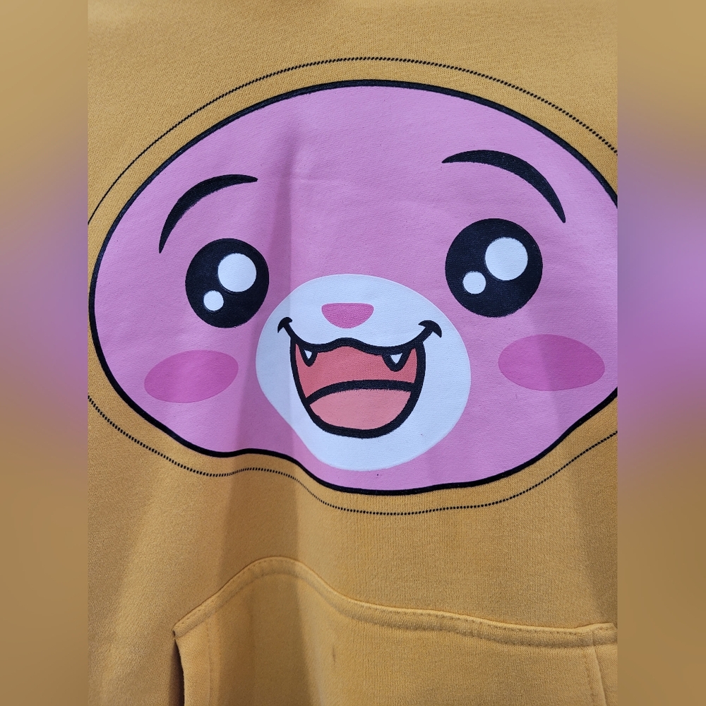 Lanky Box Kids Foxy Orange and Purple Cartoon Hoodie Youth Large - Picture 2 of 8